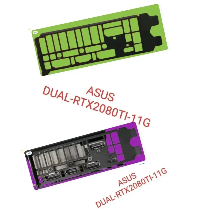 placa-traseira-i-o-shield-em-aco-inoxidavel-para-asus-dual-rtx2080ti-11g
