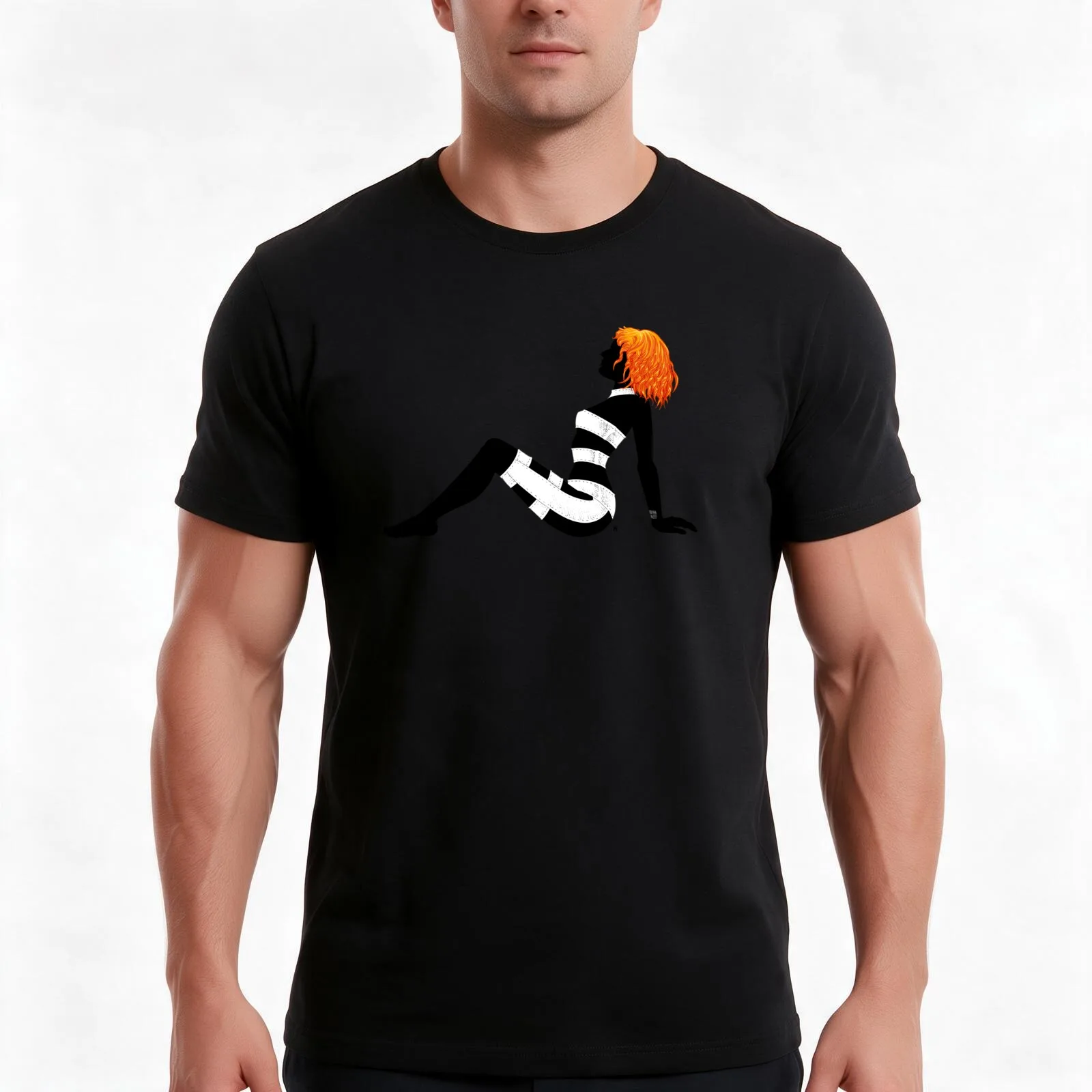 Leeloo Dallas Mudflap (mirror) T-Shirt, Summer Casual Cotton Tee, Oversized Streetwear Tops, Vintage Graphic Print, 100% Cotton
