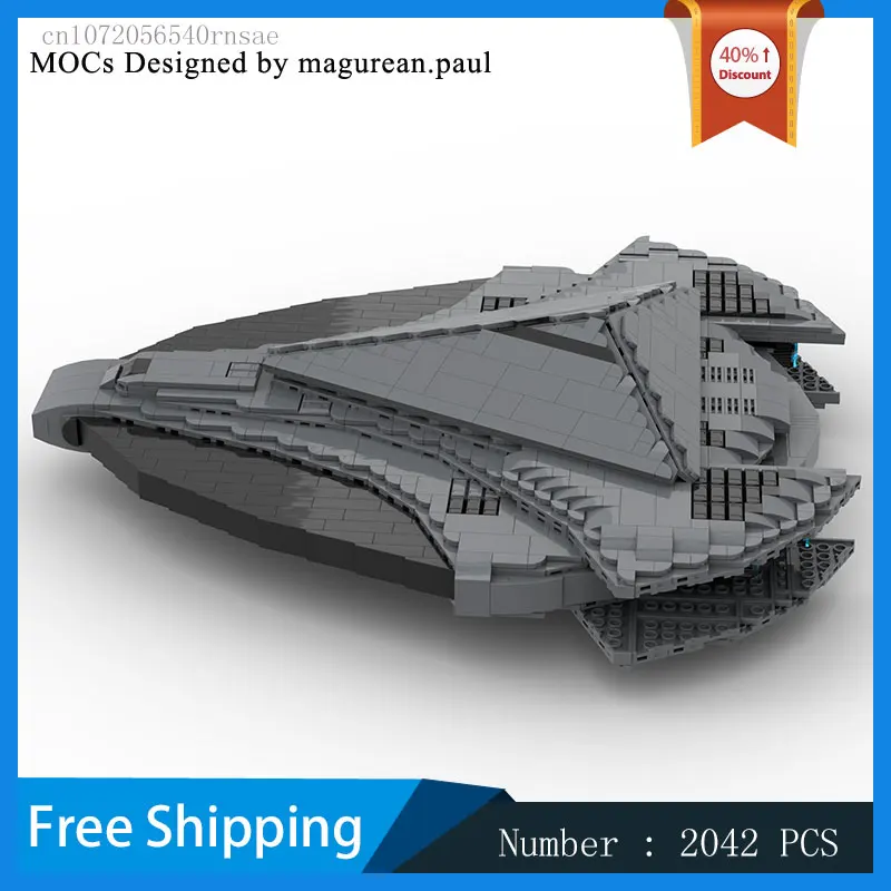 MOC Building Block Spaceship Bomber Troop Carrier Cruiser Frigate Corvette Destroyer Model DIY Bricks Christmas Birthday Present