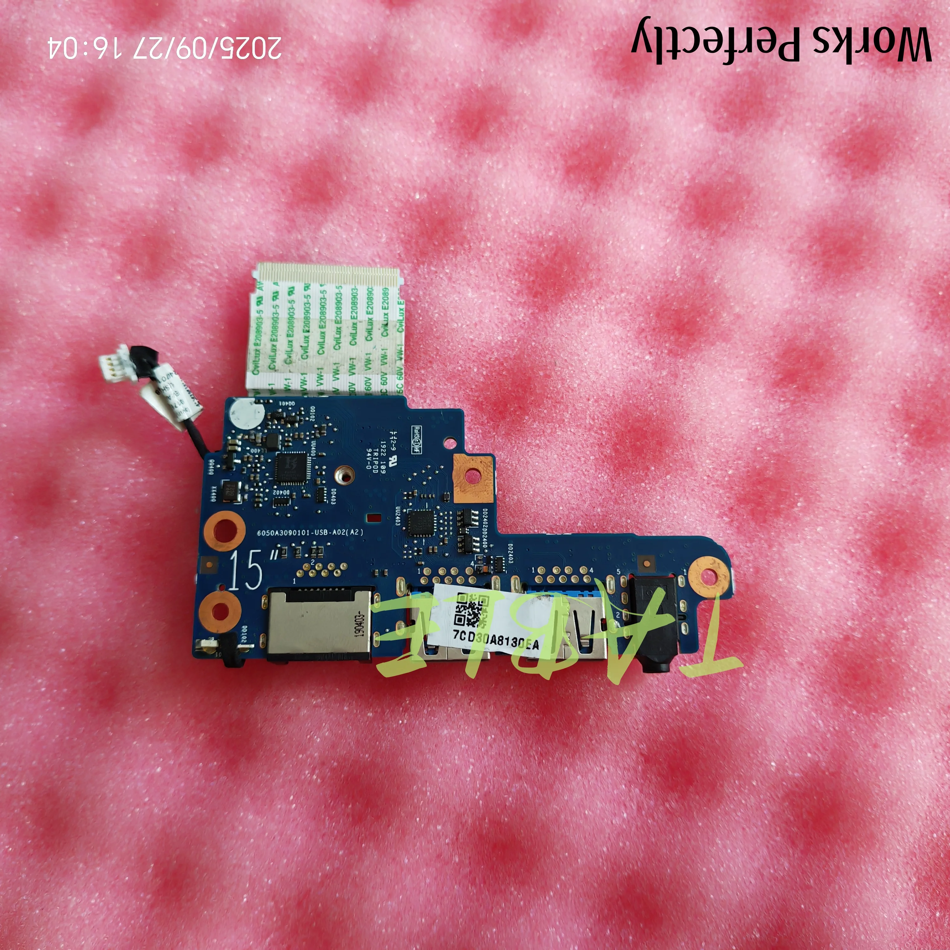 6050A3090101 Original For Acer Predator Helios PH315-52 Laptop Audio LAN RJ45 Ethernet USB Port Board WITH CABLE FREE SHIPPING