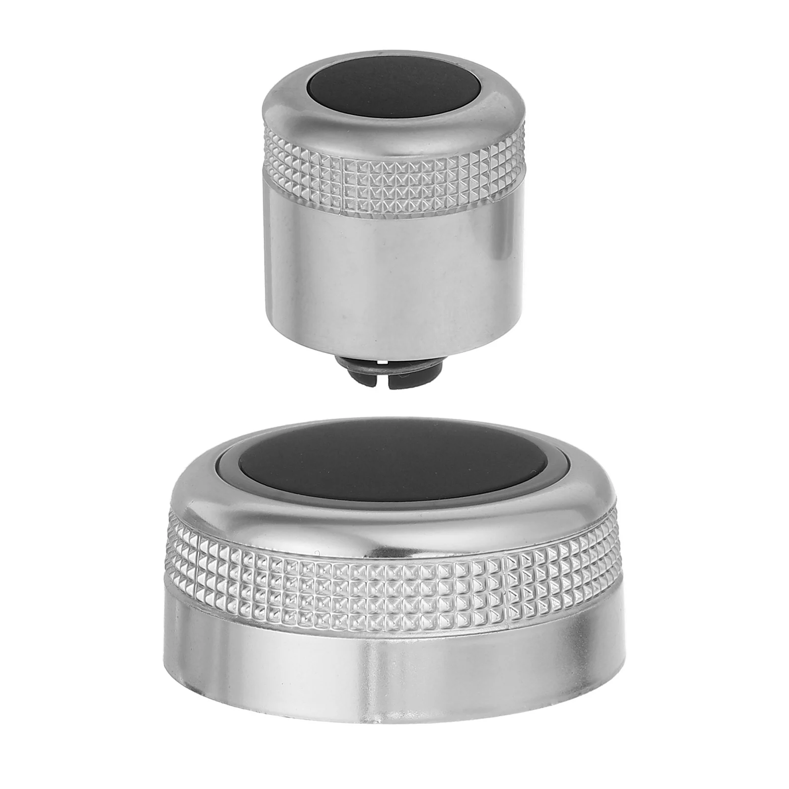 

2pcs Car Multimedia Cover Silver Volume Control Knob Decorative Ring For Vehicle Audio Interior Car Radio Volume Knob Protection
