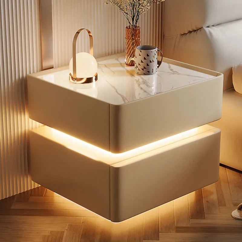 Luxury Trendy Nightstand Table Simple Nordic Unique Nightstand Aesthetic Elegant Mesita De Noche Dormitorio Bedroom Furniture