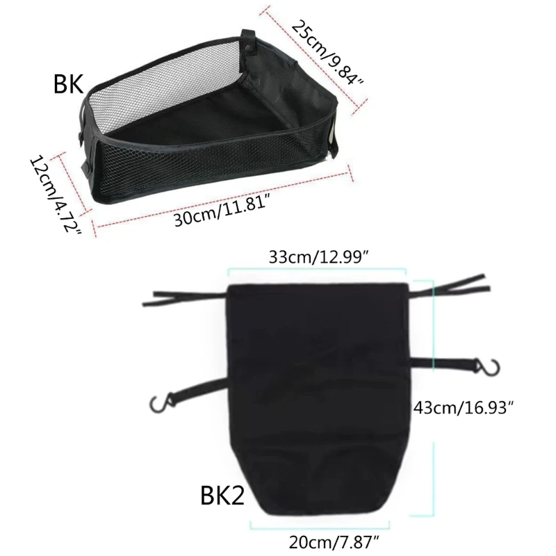 Durable Hanging Basket for Baby Stroller Pram Bottom Organizers Bag Storage Container Infant Stroller Accessory