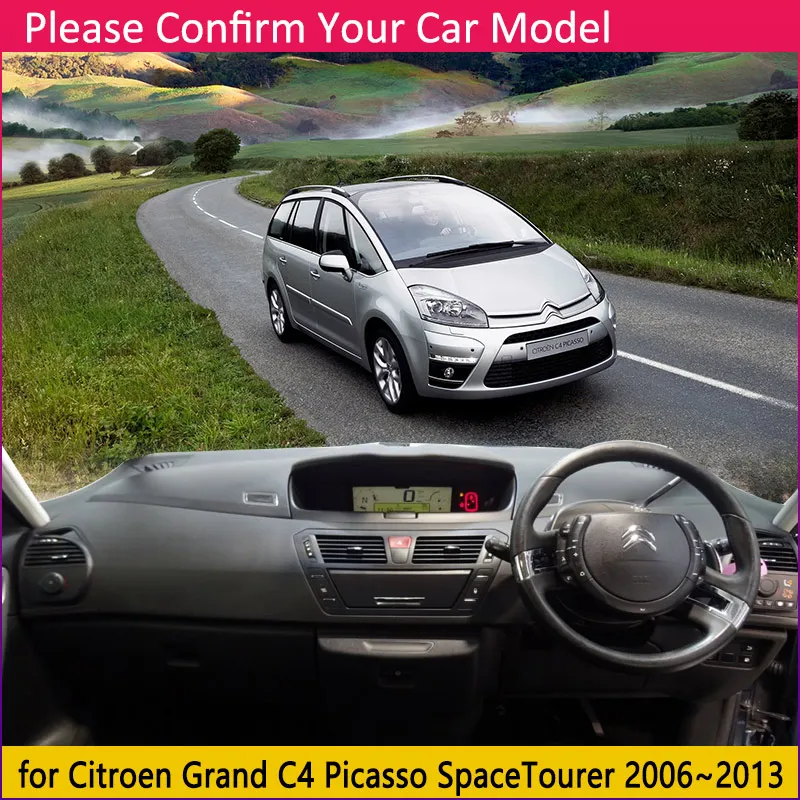 Dashboard Cover for Citroen Grand C4 Picasso SpaceTourer 2006~2013 Anti-Slip Mat Pad Sunshade Dashmat Protect Car Accessories