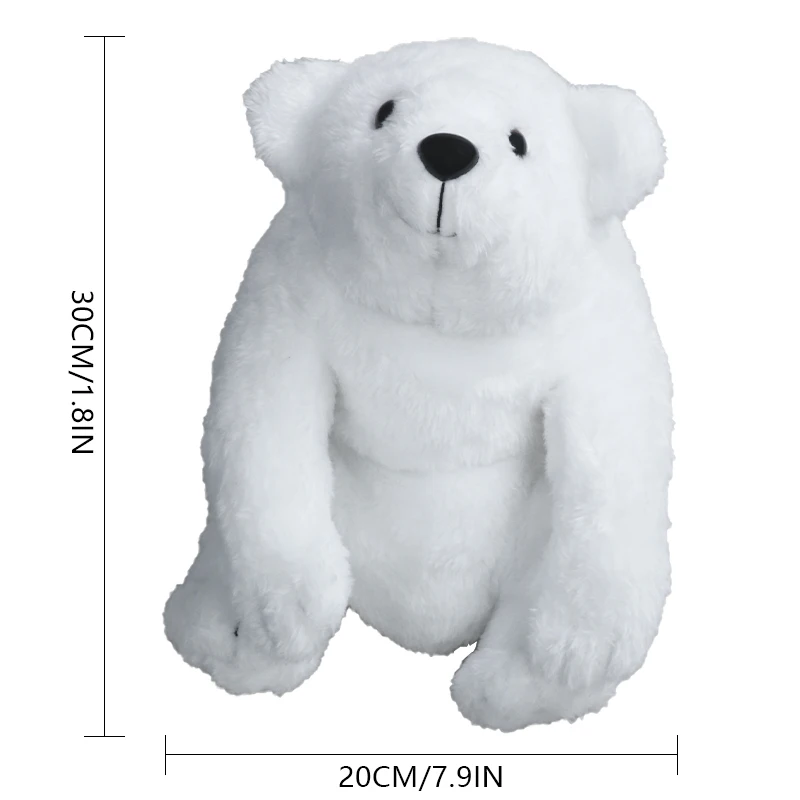 Animal polar bear Shaped Golf Club Head Covers for Driver Fairway Putter Headcover Protector Plush Golf Accessories White image 3