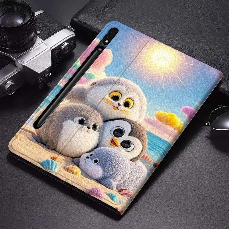 

Cartoon penguin cute Tablet Case For Samsung Galaxy Tab S7 S8 S9 S10 FE Plus Lite 11 12.4 13.1 Inch