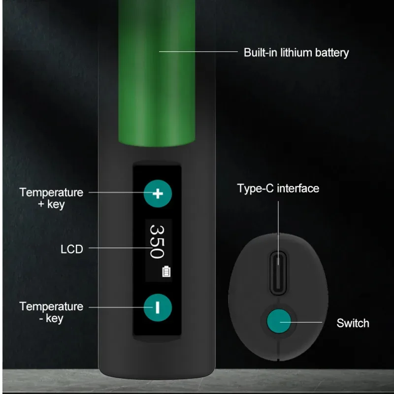 Rápida Ts1 Ferro de Solda Portátil Inteligente Precisão Soldagem Ponta Display Lcd Temperatura Estável Ferramentas de Reparo Integrado