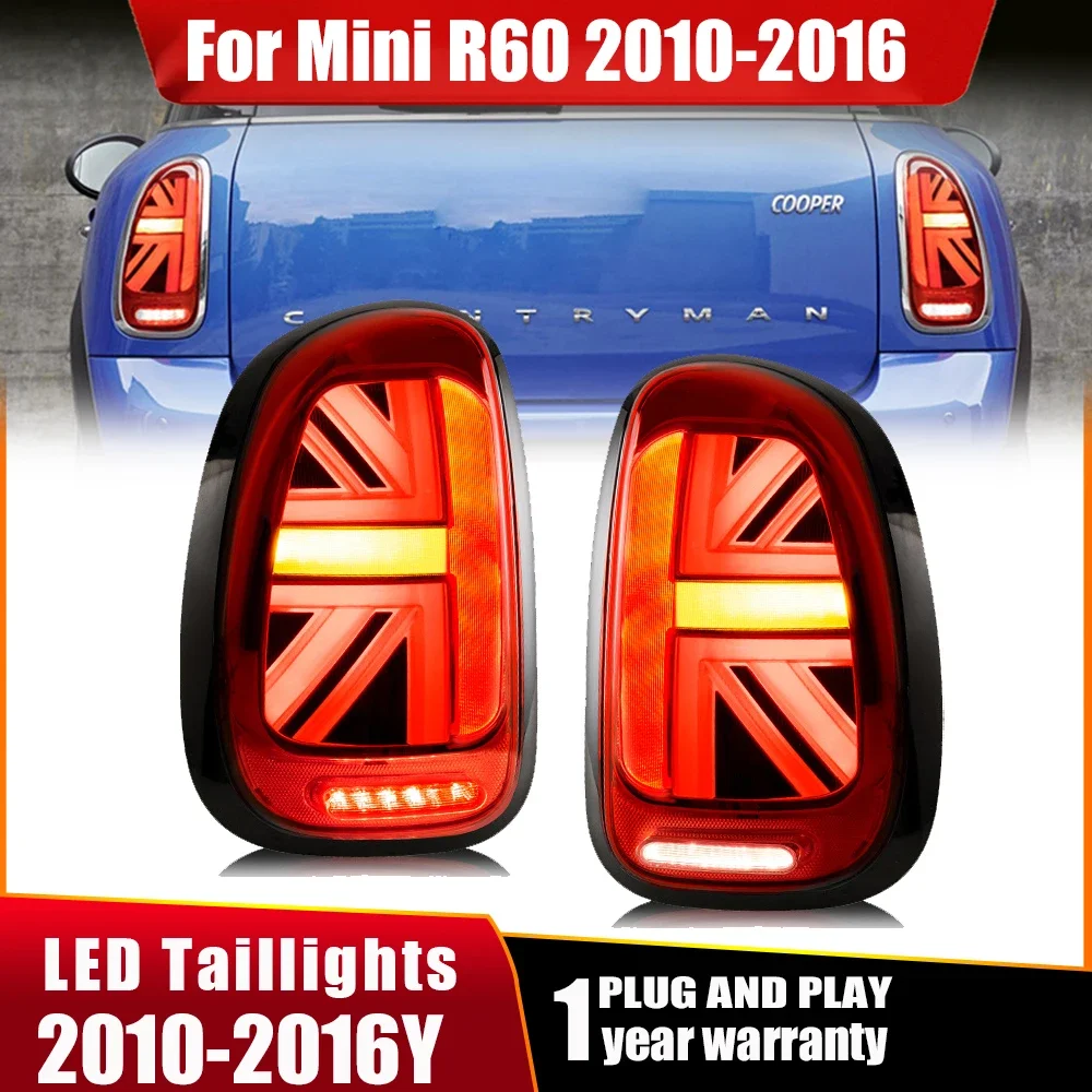 Led Tail Lights For BMW Mini Cooper Countryman F60 2017-2022 Car Union Jack Styling F60 Led Rear Brake Reverse Lights Assembly