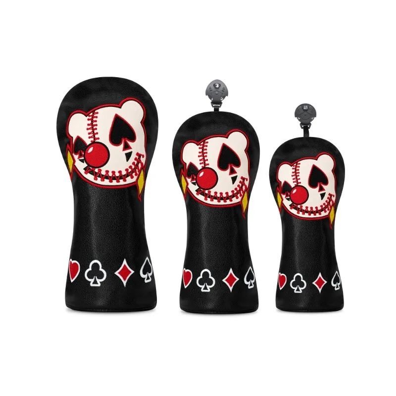 

Деревянный чехол для головы Playful Black Jester-Themed — прочный синтетический синтетический чехол премиум-класса с красно-белым дизайном лица клоуна.