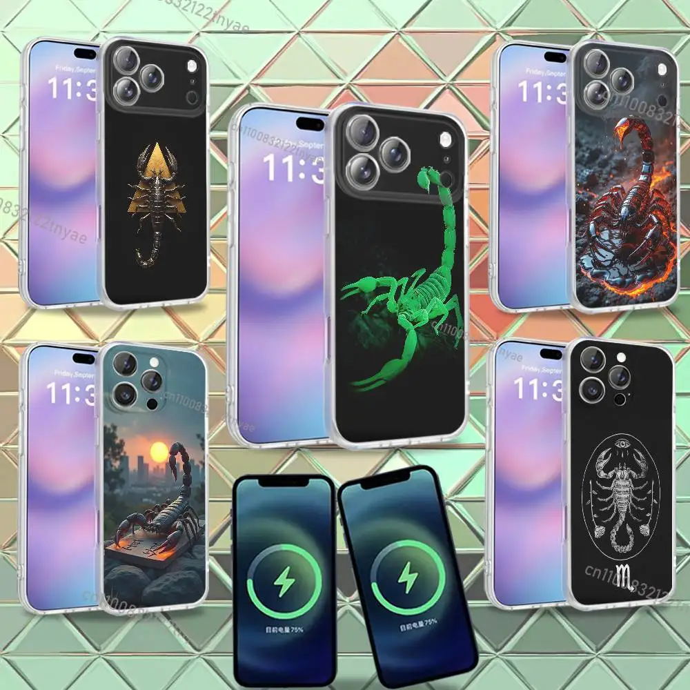 

Animal Scorpion Phone Case For iPhone 16,14,11,17,13,15,12,Air,Plus,Pro,Max,E,Mini Frosted for MagSafe Magnetic Wireless