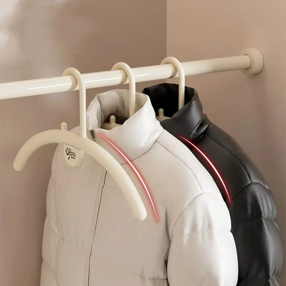 

5PCS Household Thickened Semi-round Coat Hanger Plastic No Trace Drying Rack Space Saving Reusable Clothes Rack Apartment