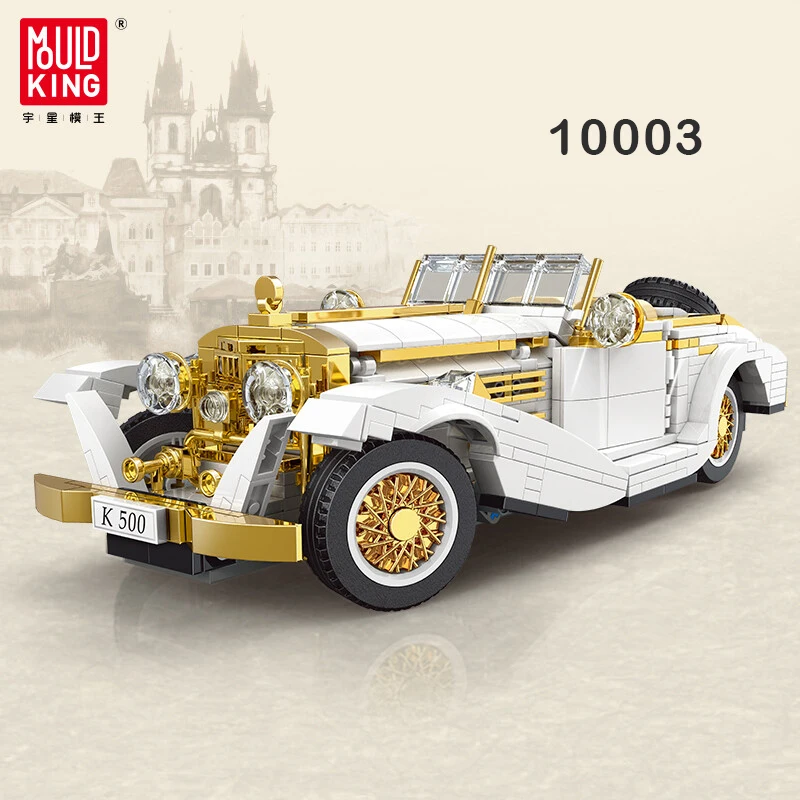 

Mold King 10003, ретро классический автомобильный строительный комплект, статическое издание, MOC, спортивный автомобиль, технические механические игрушки для детей, рождественские подарки