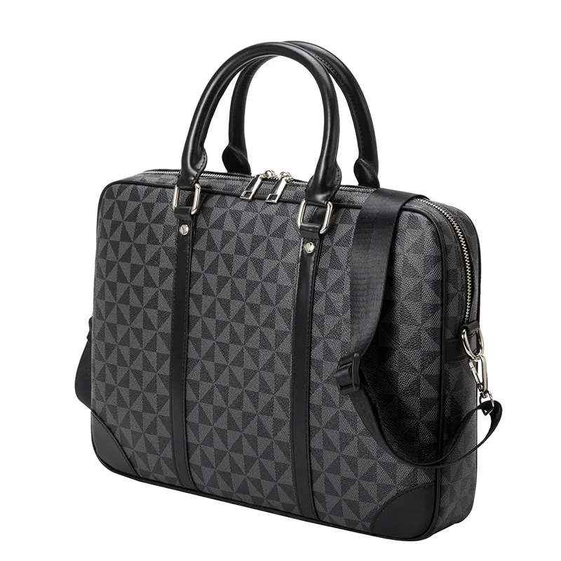 Sac à main en cuir imprimé pour ordinateur portable, sac à roulettes pour ordinateur, sac à main à bandoulière, étui à bombes d'affaires, sac à main pour ordinateur, sac à roulettes pour homme et femme, 14/16