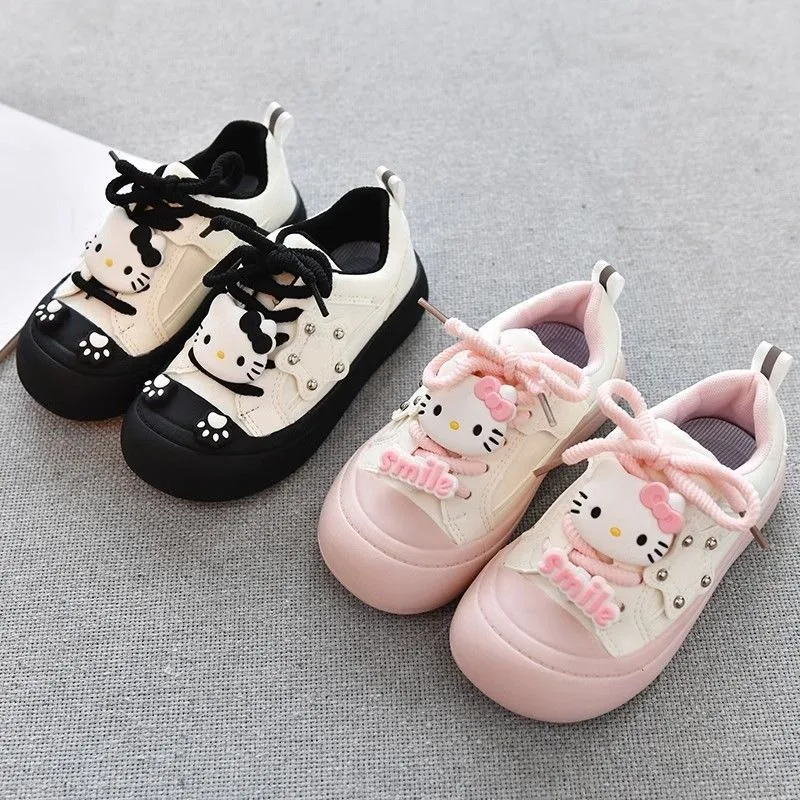 مرحبا كيتي أنيمي Kawaii سانريو Ins أحذية رياضية 2025 ربيع الخريف لطيف الأطفال أحذية رياضية كاجوال هدايا جميلة للأطفال