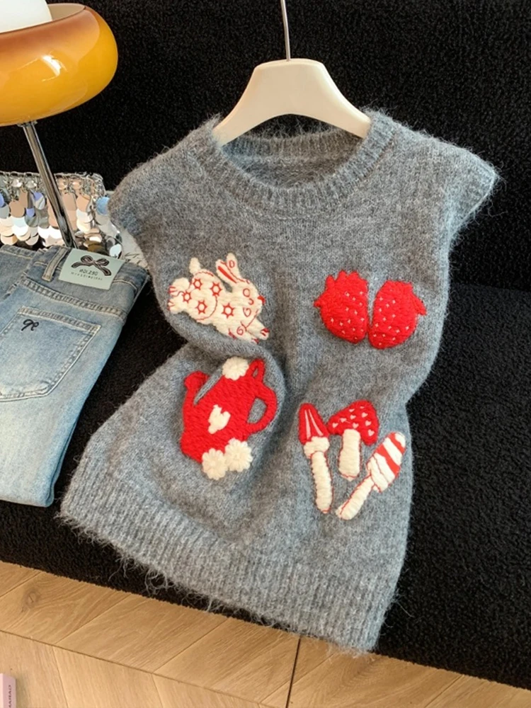 Chaleco redondo Ne ligero de gama alta para mujer, Kimono coreano Sle, suéter Base irt para ir al trabajo en invierno, medio suave