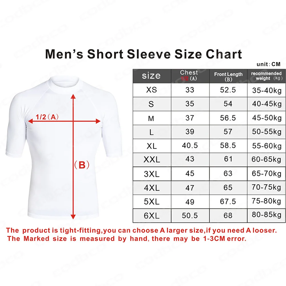 Summer Men\'s Short Sleeve Rashguard Surf T-Shirts UV Protection Swimwear Surfing Swim Tight Clothes Beach GYM Rashguard Swimsuit