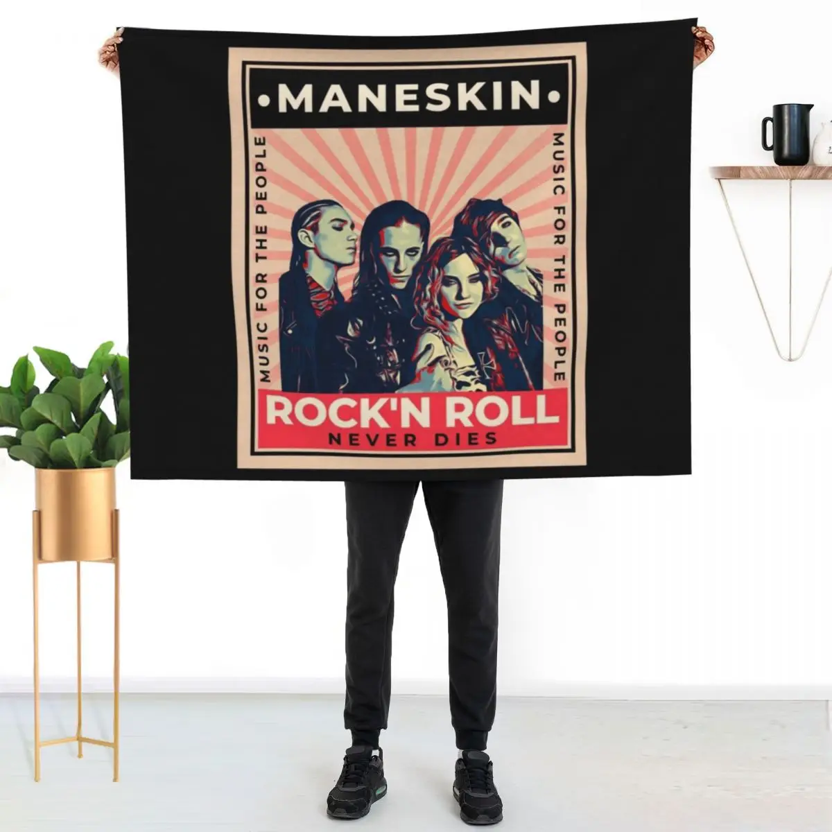 Maneskin Classic . Throw Blanket Winter beds Custom Extra Large Throw Single decorative Stuffeds Blankets