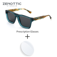 ZENOTTIC Modish Square Polarized Prescription Sunglasses for Women Popular Myopia/Hyperopia/Progressive Optical Sun Glasses