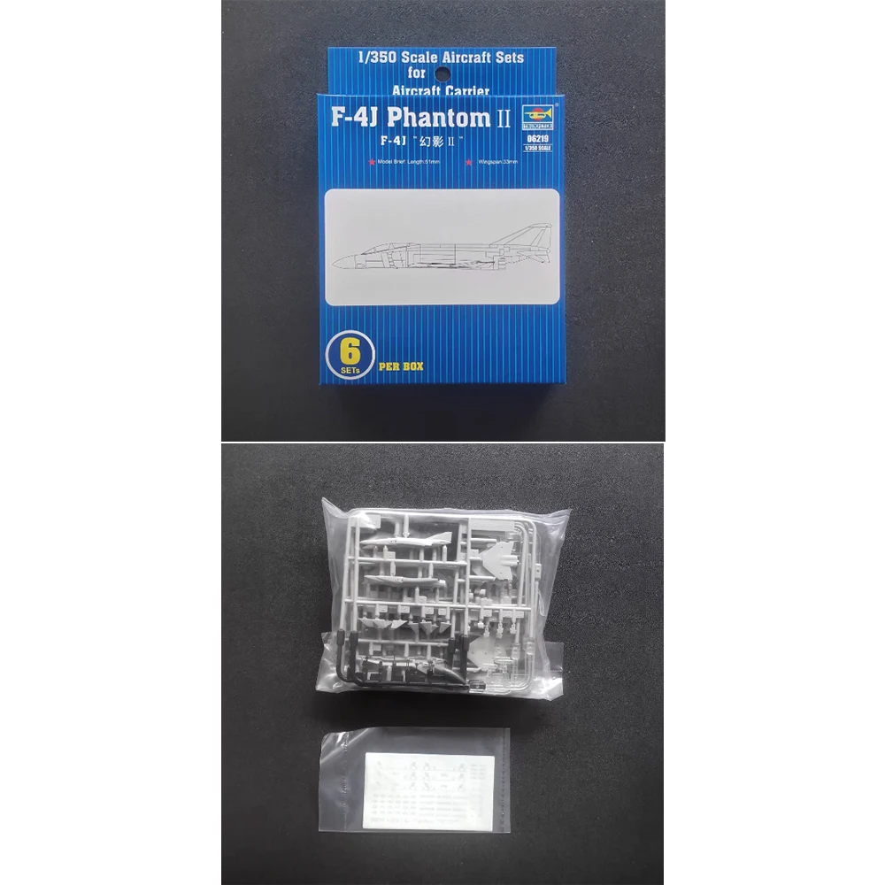 

Trumpeter 06219 1:350 Scale US F4J Phantom II Fighter Aircraft Set for USS Nimitz Military Plastic Assembly Model Building Kit