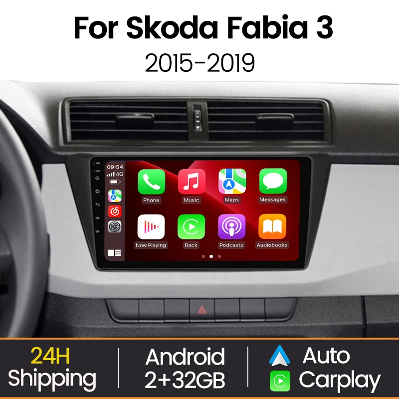 MEKEDE 2 Din Android Auto Radio Stereo Für Skoda Fabia 3 III 2015 Multimedia Video Player GPS Drahtlose Carplay Auto audio Stereo
