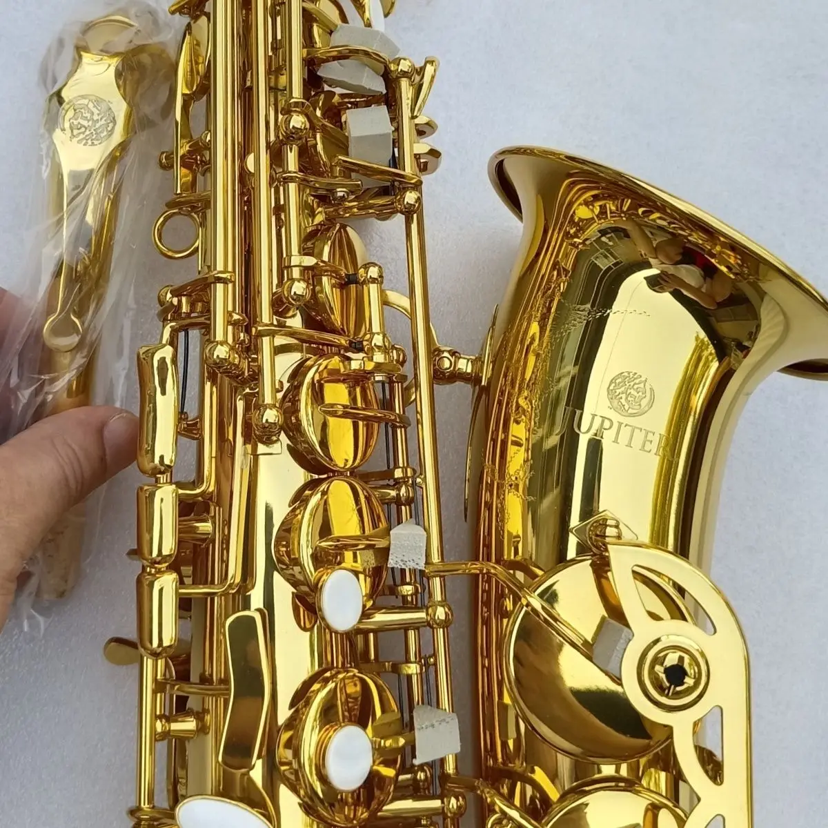 JUPITER  JAS669 New Arrival Alto Eb Tune Saxophone Brass Musical Instrument Lacquered gold brass Sax With Case Mouthpiece