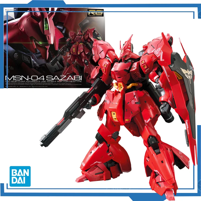 

In Stock BANDAI Original RG 1/144 MSN-04 SAZABI Gundam Anime Action Figures Toys Gift For Boys Kids