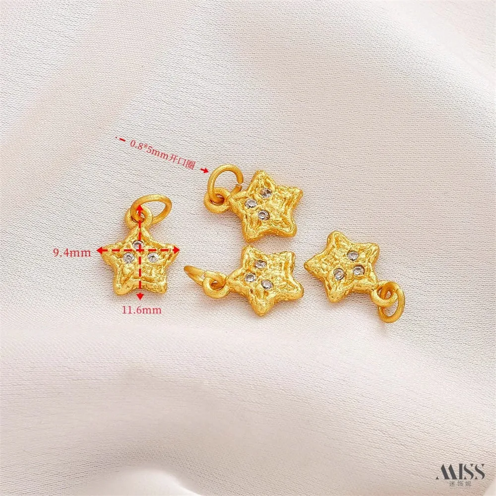 18K Sand Gold Farbiger Ballon Hund Windspiel Zirkon Kreuz Slip Anhänger DIY Zubehör