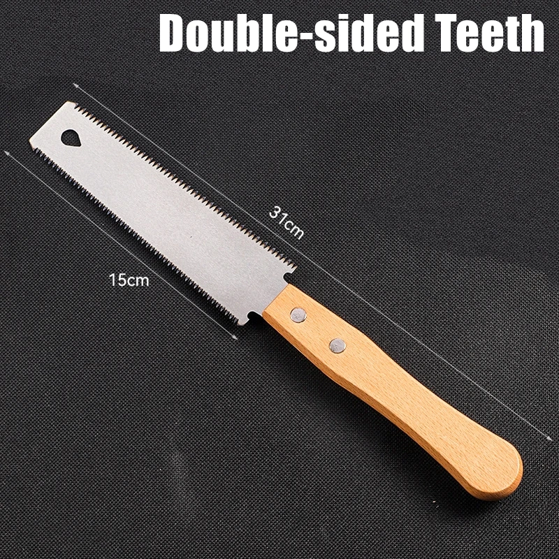 Hand Saw 6-inch Double-sided Saw Flexible Blade for Flush Cutting Household Woodworking Tools Fine Tooth Precision Flat Saws