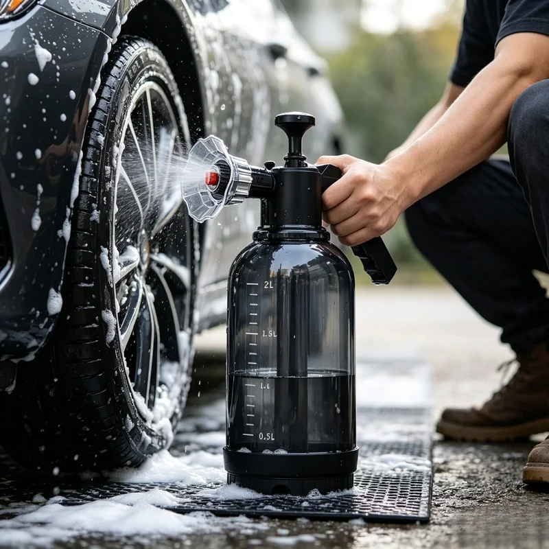 1Pc Handheld Pneumatic Foam Spray Can Foam Sprayer For Car Washing Window Floor Garden Household Cleaning Tool
