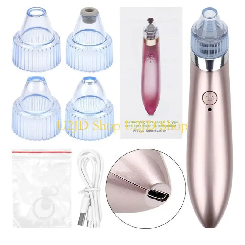 U2JD Practical Whitehead Extractor with 5 Suction Power Meet Different Skin Type for Facial Blackhead Remover for Facial Pore