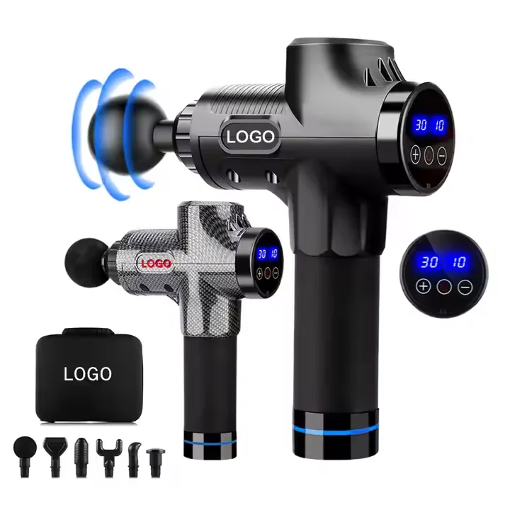 

LJ Custom LOGO Sports Electric Booster Impulse Percussion Deep Tissue Vibration Body Muscle Massage Hot Cordless Handle