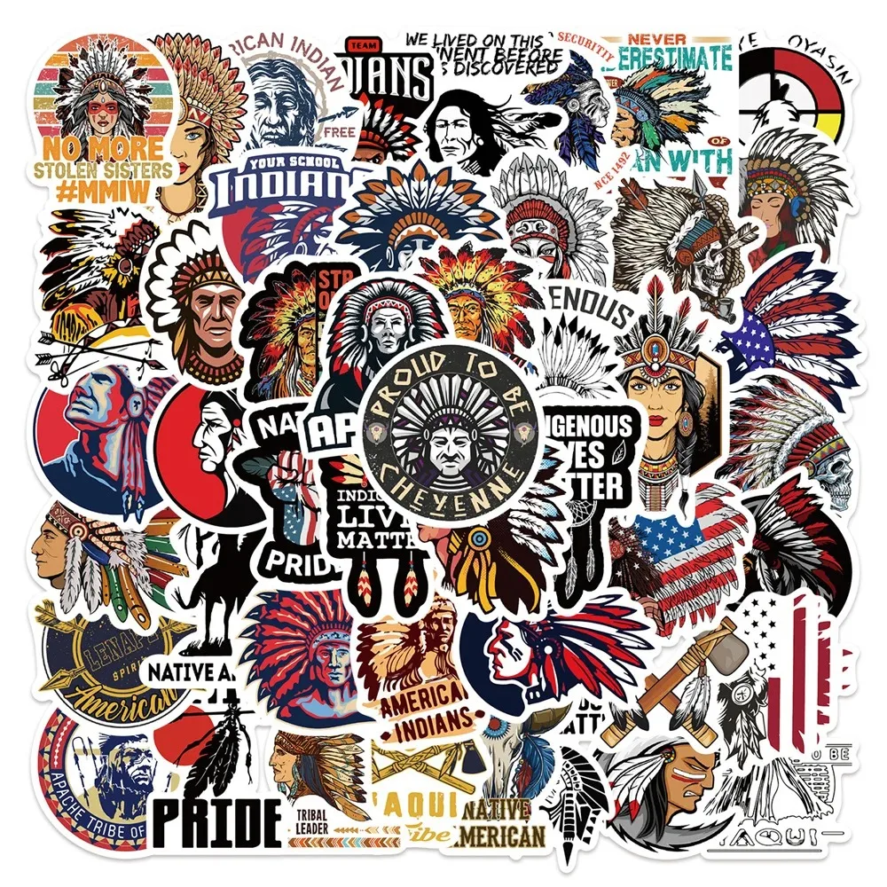 50PCS American Primitive Trend Graffiti Waterproof Sticker Toy Decoration Notebook Kids Gift iPadGuitarPVCSticker