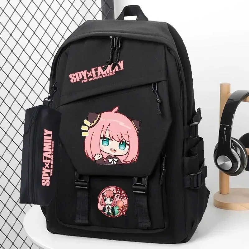 ちび、43x30x14cm、スパイ×ファミリー、学生、子供、ティーン、スクールバッグ、大容量モチラ、アニメバックパック、女の子、男の子へのギフト