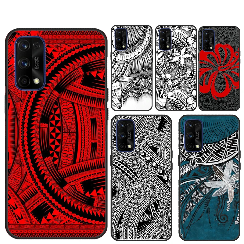 Polynesian Pattern Design For Realme C67 C75 C61 C55 C53 C51 C21Y C25S GT 7 Pro 5 6 GT 6T 10 11 12 13 14 Pro Plus Case