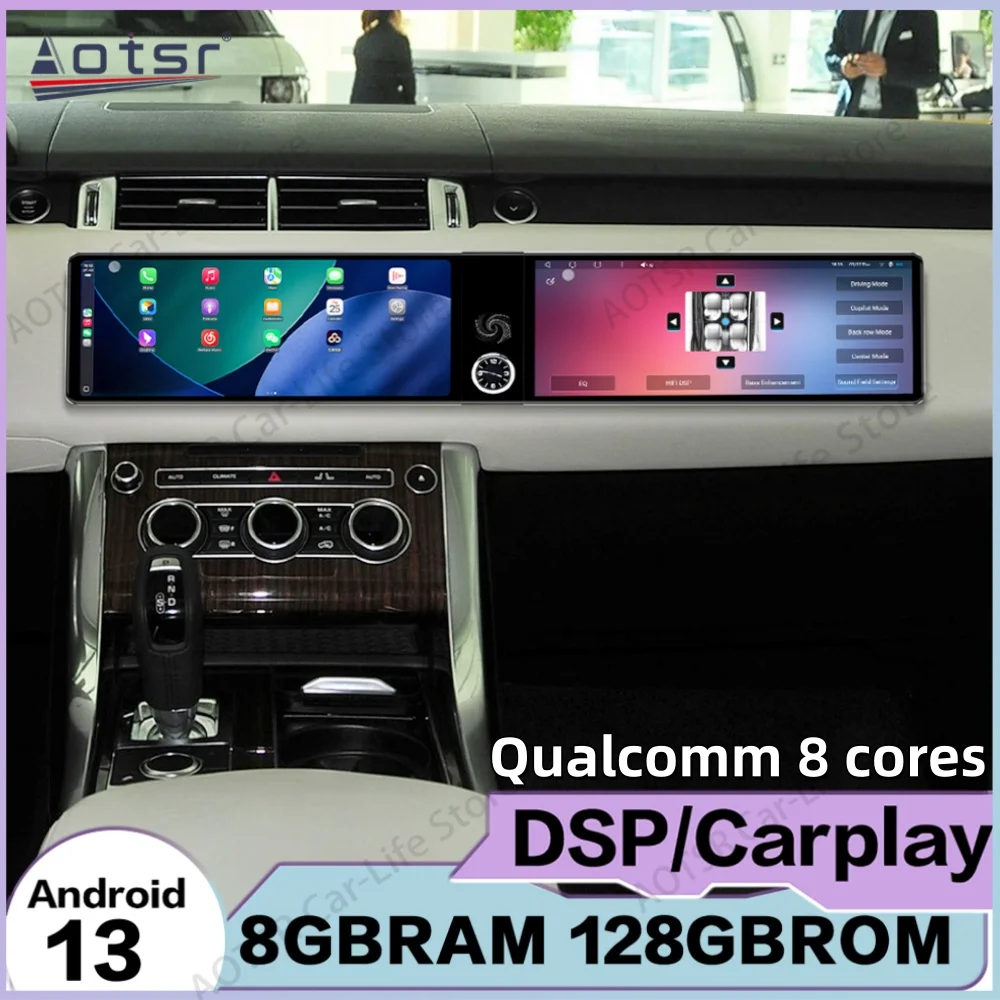Dual Screen Interaction For Range Rover Sport 2014 2015 Android 13 Car Radio Multimedia GPS Navigation  Mirror Link IPS Head Uni