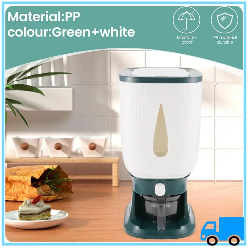 

Latest 10Kg Automatic Rice Dispenser With Rinsing Cup Smart Rice Dispenser Rice Storage Rice Bucket Household Rice Box