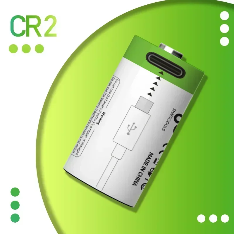 USB charging CR2 3.7V 300mAh lithium battery, used for GPS Sicherheits system, medical auxiliary equipment