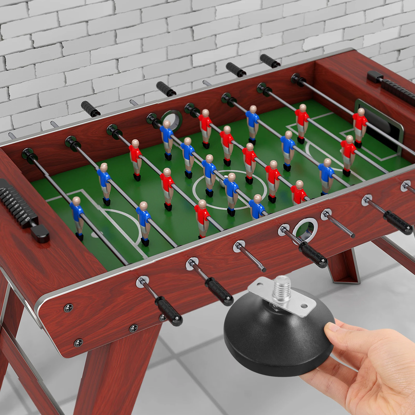 

4pcs Adjustable Football Machine Feet 3.5 Inch Heavy Duty Swivel Leveling For Foosball Table Anti Skid Floor Protector Team