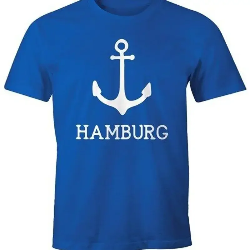 Herren-Hamburg-Moonworks ® Anker-Bedrucktes T-Shirt