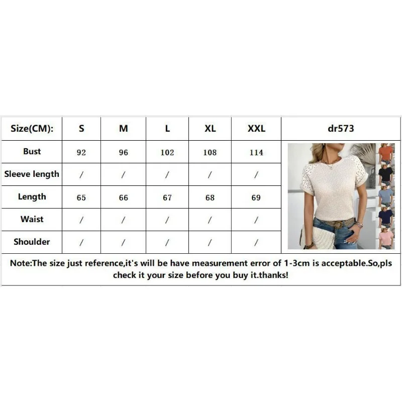 Women's Hot Sale Spring Summer New Round Neck Lace Trim Short Sleeve T-Shirt Casual Fashion EU US Style Top