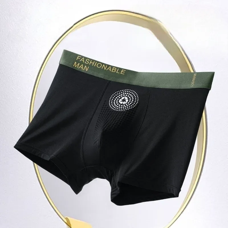 Modal Breathable Non-trace Flat Angle Antibacterial Anion Hygroscopic Massage Four Corner Adult Shorts Non-inductive  Underwear