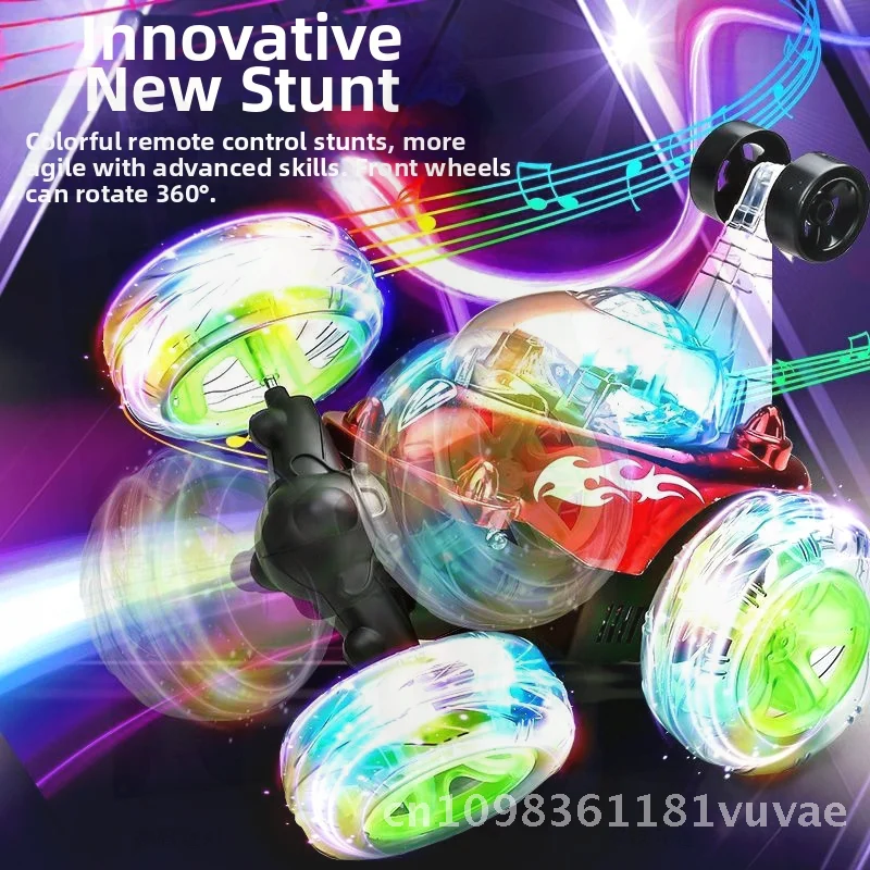 

Игрушечный автомобиль с дистанционным управлением для трюков и прохладным светом и музыкой, скручивающаяся деформация, детский гоночный автомобиль, беспроводное управление ручкой