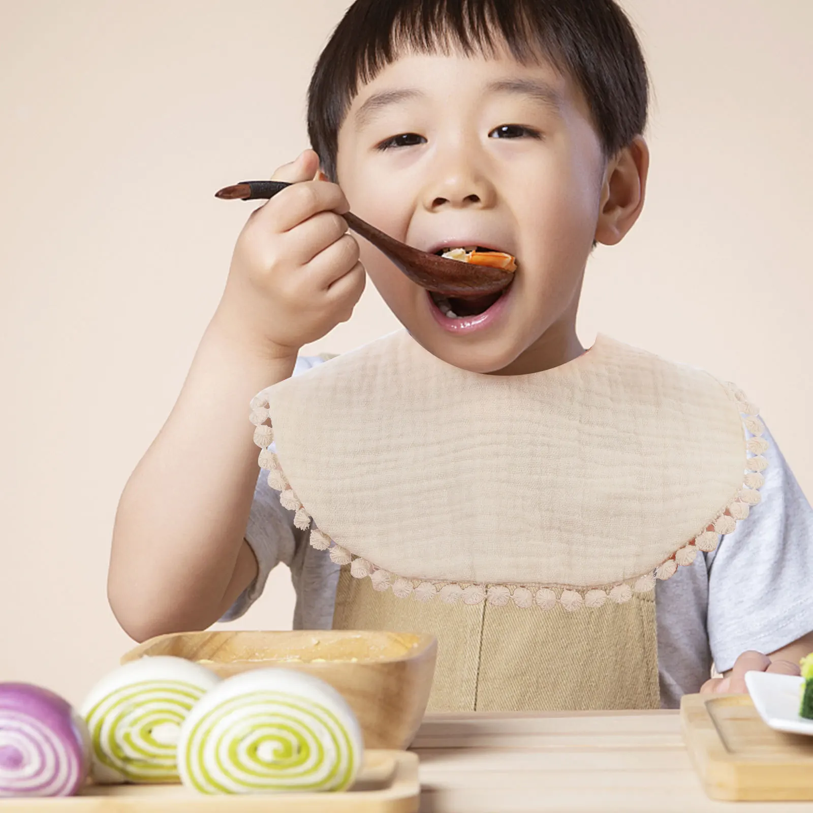 2 قطعة مريلة الطفل لينة القطن ماصة تنفس منشفة لعاب الأطفال لحديثي الولادة طفل تغذية مريلة قابلة لإعادة الاستخدام المرايل منشفة لعاب الأطفال #6