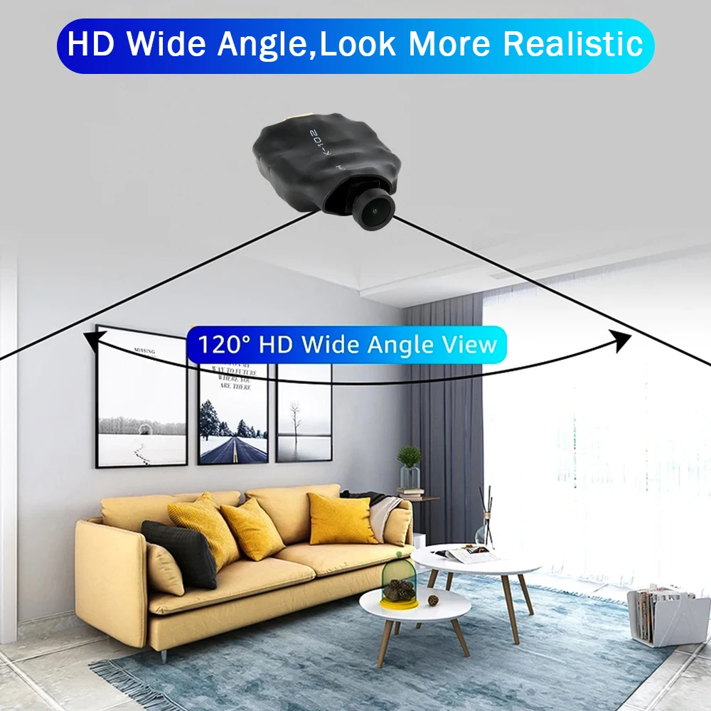 كاميرا IP 1080P HD DIY 120 °   زاوية واسعة واي فاي أصغر مسجلات فيديو كشف الحركة المنزل مراقبة الطفل كاميرا مراقبة الفيديو
