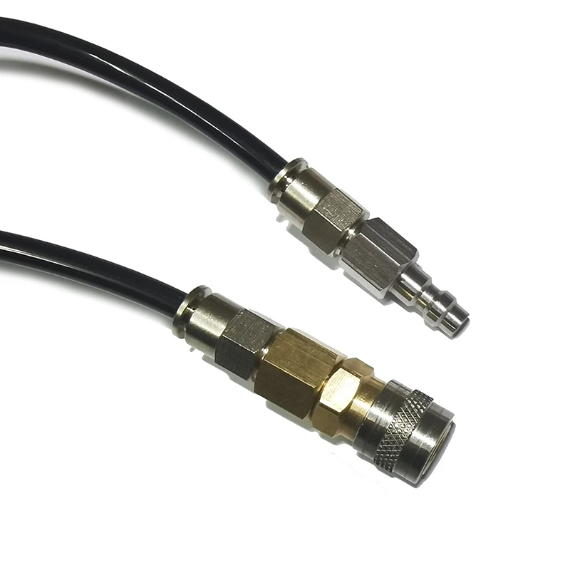Magnetventil Air HPA Soft Fill Whip Coil Hose Female 2302 Male 23-2 Adapter Foster Quick Disconnect Coupler (US Standard) 150psi/10bar Pneumatik — Detail 2