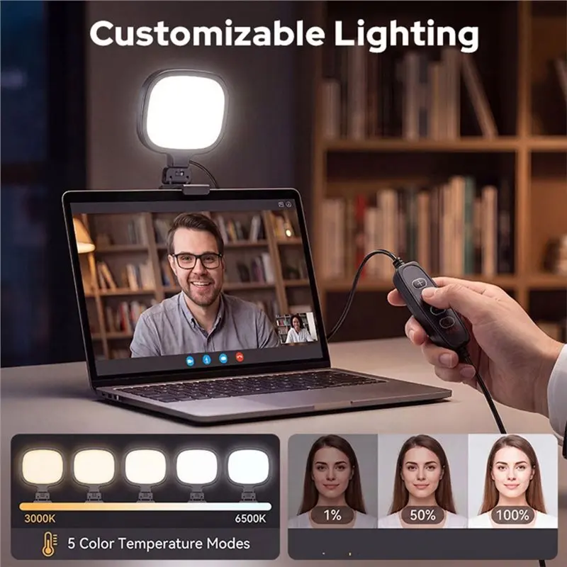 A96I-Ring Light For Laptop For Zoom & Streaming LED Video Light