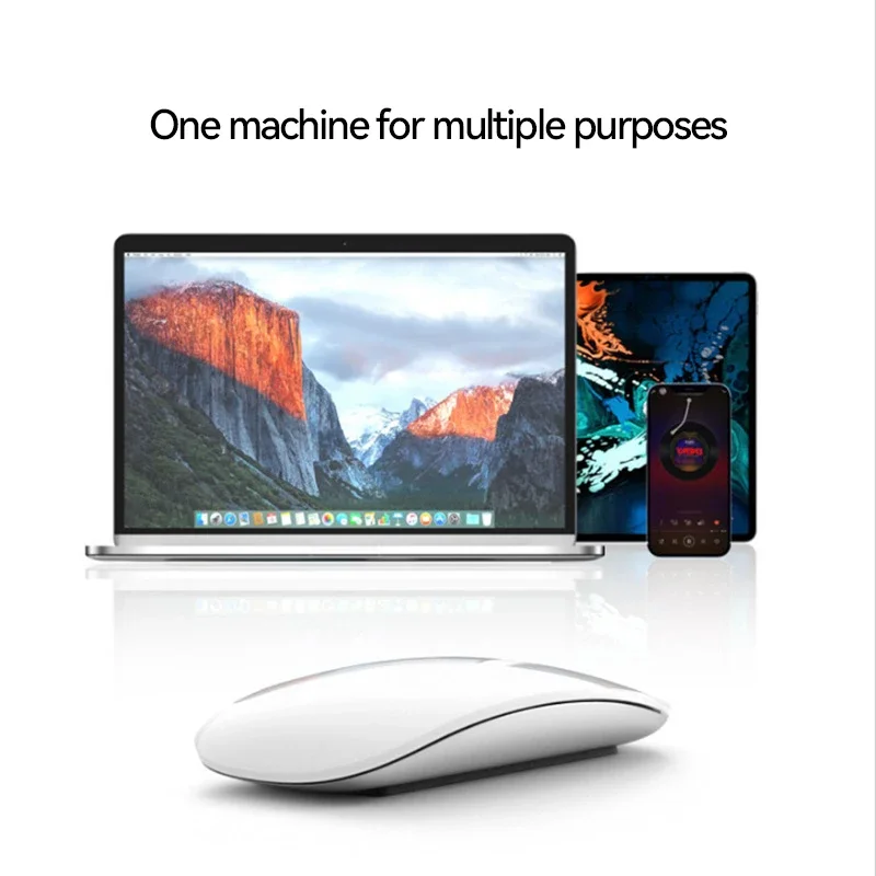 ماوس Xiaomi صامت للشحن بلوتوث لاسلكي قابل لإعادة الشحن لأجهزة الكمبيوتر المحمول والكمبيوتر المحمول والهاتف المحمول والمكتب وماوس الألعاب