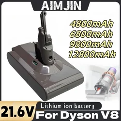 Dyson V8 21.6V 4.8/6.8/9.8/12.8Ah Replacement Battery for Dyson V8 Absolute Cord-Free Vacuum Handheld Vacuum Cleaner Dyson V8 Ba