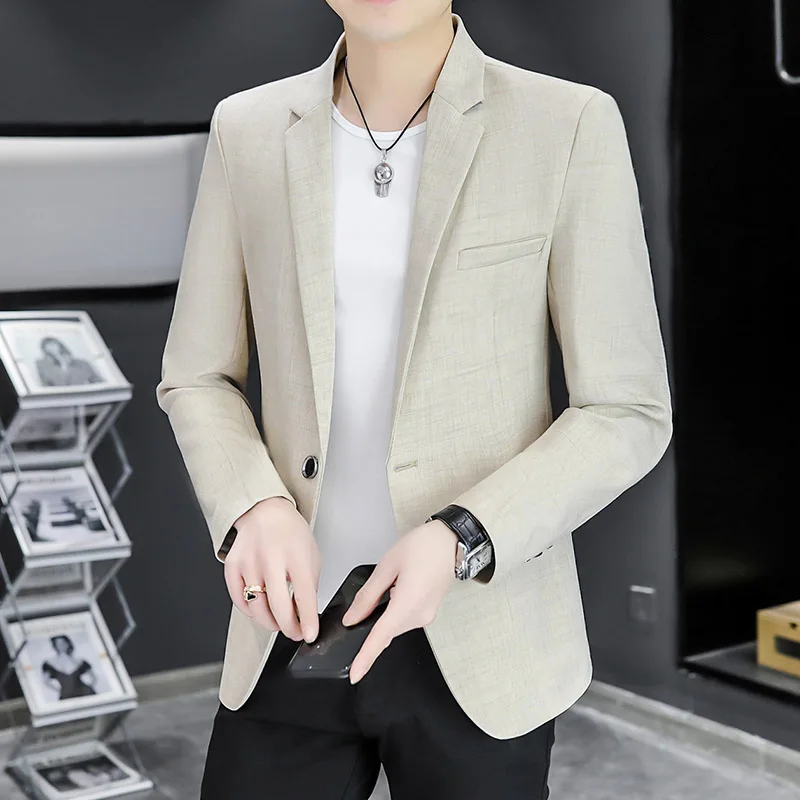 Blazer Men's Fashion Business Gentleman Groom Professional Gentleman Form-fitting Versatile Casual Formal Wear High-end Blazer