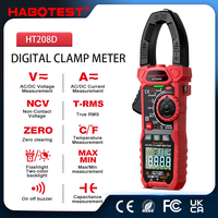 HABOTEST HT208 Digital Clamp Meter 1000A 1000V Multimeter AC DC True RMS Amperimetrica Capacitance Digital Clamp Tester